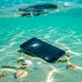 smartphone caduto in acqua