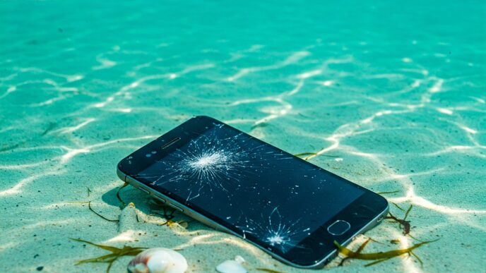 smartphone caduto in acqua