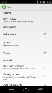 Hangouts SMS 3