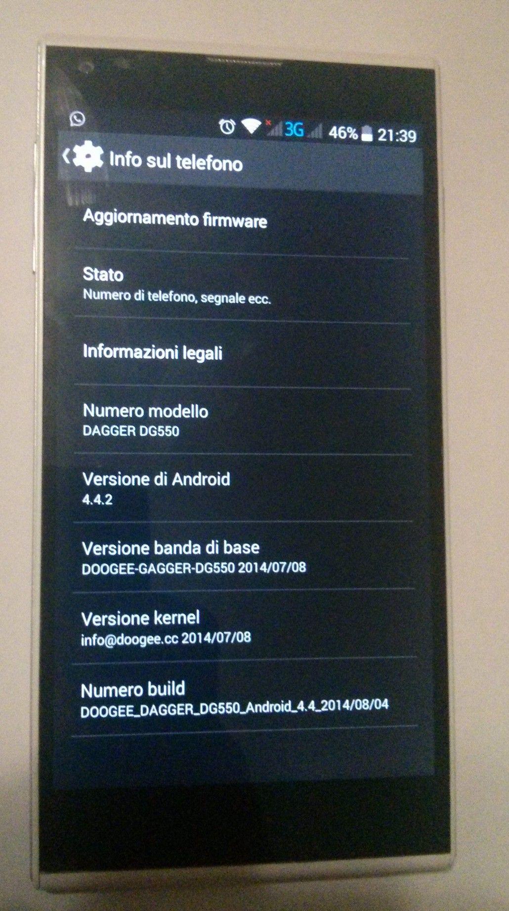 Doogee DG550 Dagger info