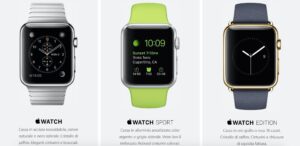 Versioni di Apple Watch disponibili