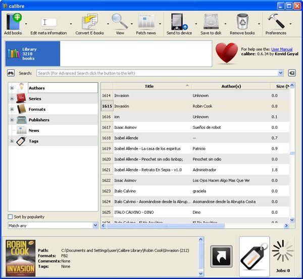 Come aprire file ePub sul pc con Calibre