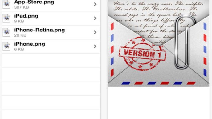 come aprire file dat con iPad con Winmail.dat Viewer