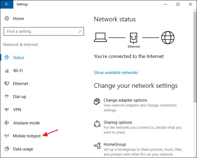 condividere-la-connessione-internet-con-windows-10-passo-2