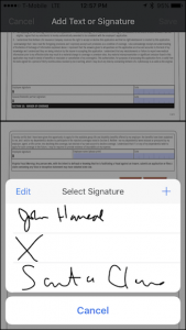 Come firmare un PDF utilizzando Dropbox su iOS
