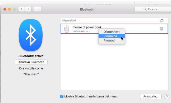 Come rinominare il nome di default di un dispositivo Bluetooth su Mac