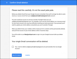 cancellare account google e gmail - step 6