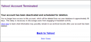 cancellare account yahoo mail - step 4