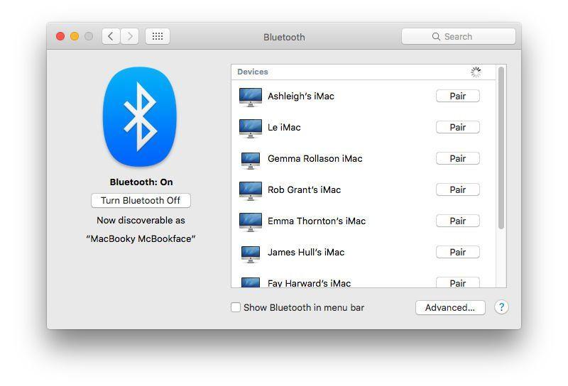 rinominare il nome di default di un dispositivo Bluetooth su Mac