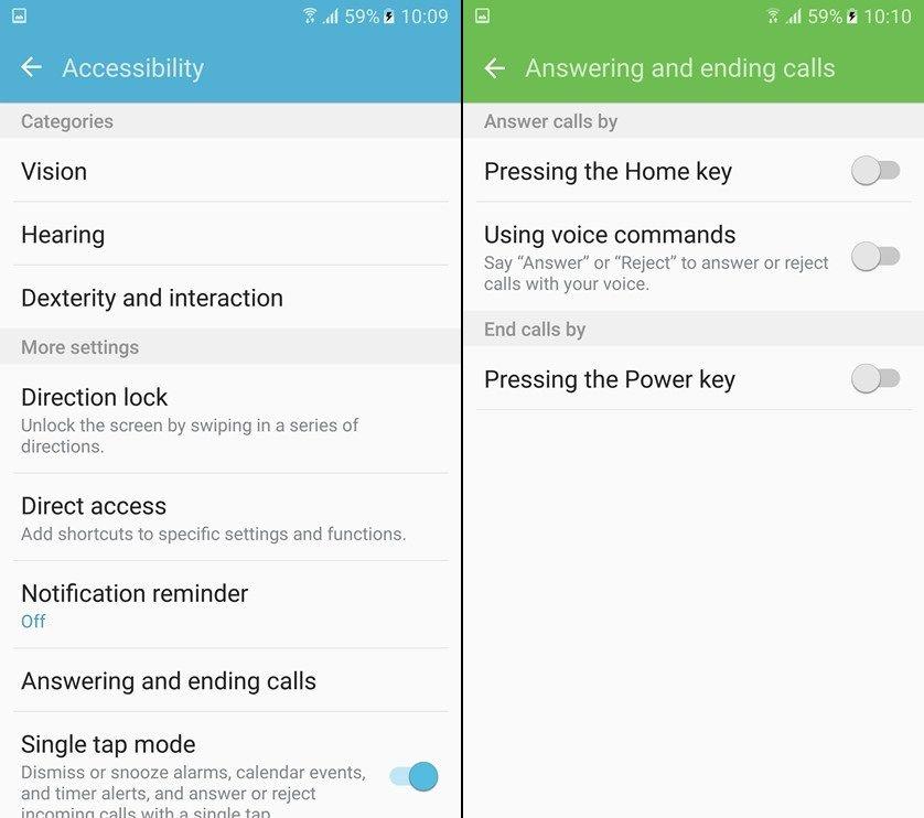 Come rispondere o chiudere le chiamate con i tasti hardware su Galaxy S7