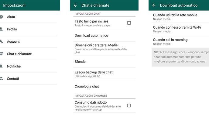 Come impedire il download automatico di immagini o video su Whatsapp