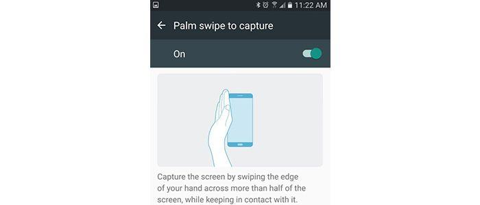Come catturare uno screenshot su Samsung Galaxy S8 e Galaxy S8+ con Palm swipe to capture