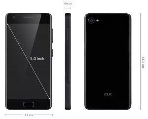 lenovo zuk z2 - dimensioni