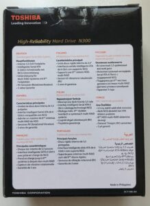 Toshiba N300 8TB 3.5 retro scatola