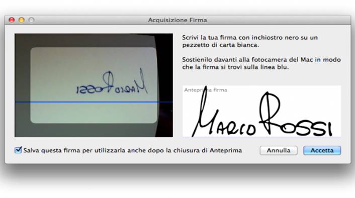 Come apporre firma su PDF Anteprima per Mac OS