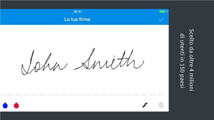 Come apporre firma su PDF SignEasy per iPhone