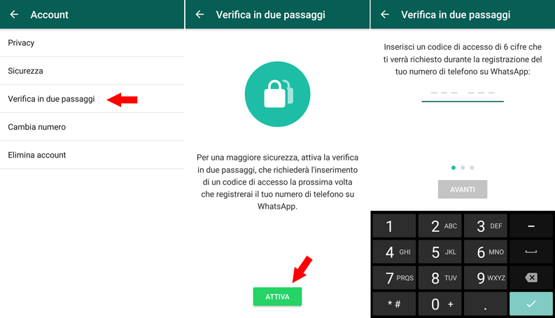Come attivare e disattivare la verifica in due passaggi su WhatsApp