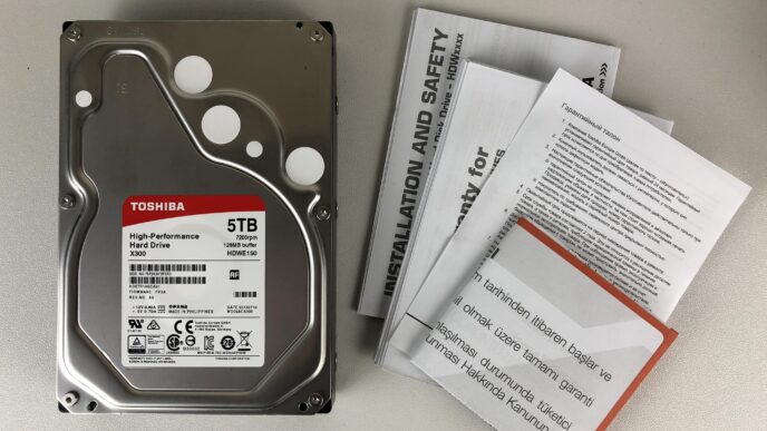 Hard Disk Toshiba X300 da 5 TB con manuali