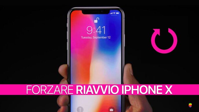 Forzare riavvio iPhone X