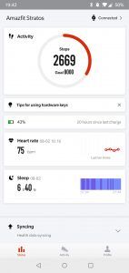 Amazfit Stratos - app riepilogo