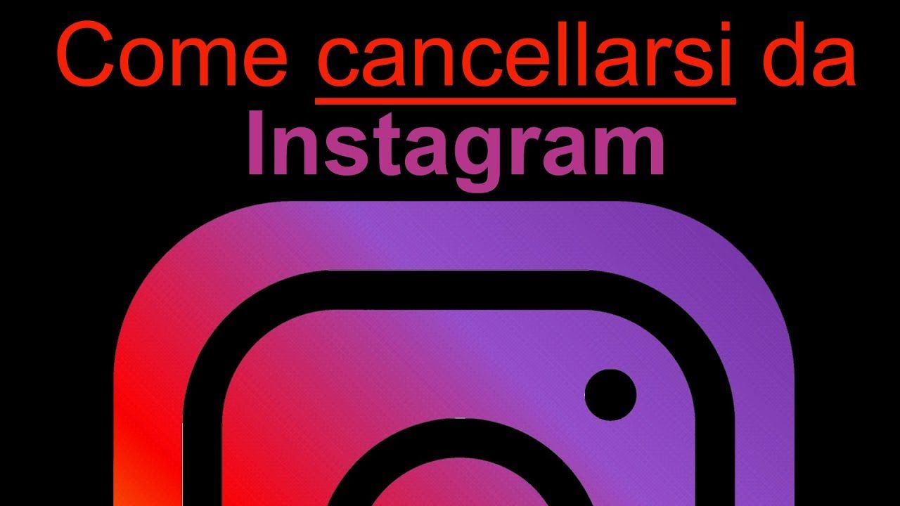 Come cancellarsi da Instagram