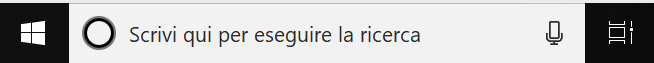 barra di ricerca windows 10 con cortana
