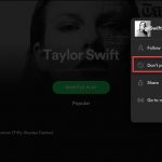 Spotify: bloccare un'artista