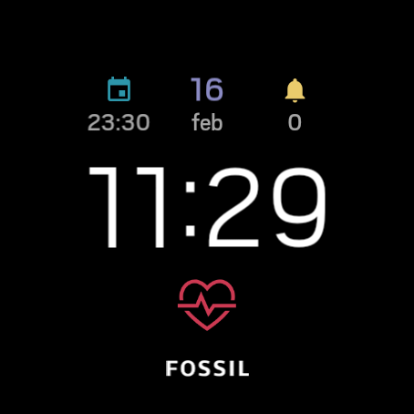 Fossil Q Explorist HR - screen home