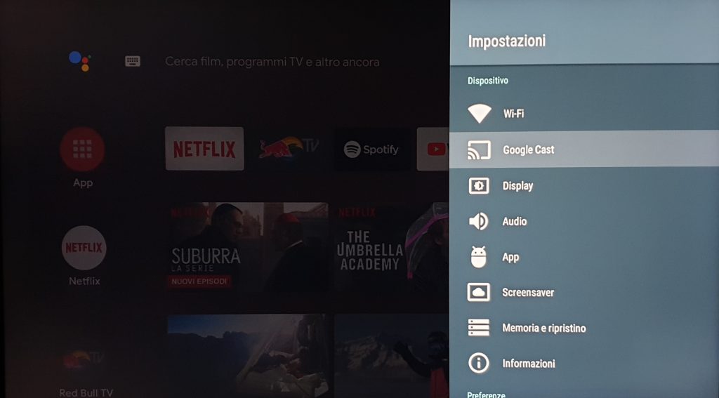 xiaomi mi box s impostazioni