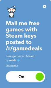 applet steam giochi gratuiti ifttt