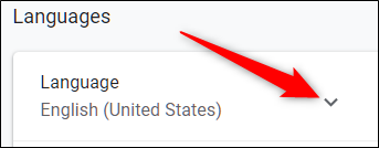 chrome: lingue
