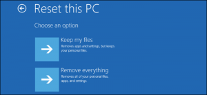 reset pc in windows 10