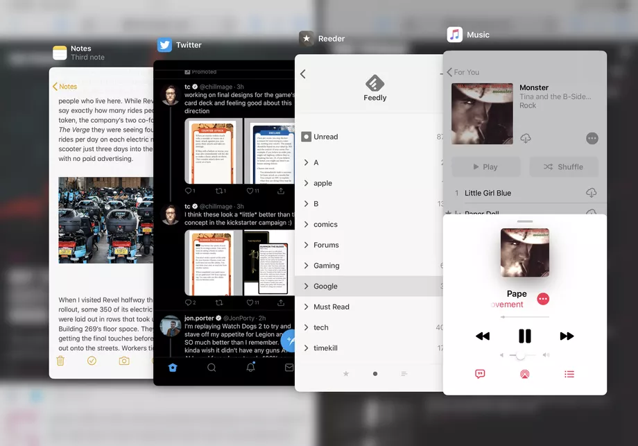 multitasking iPadOS