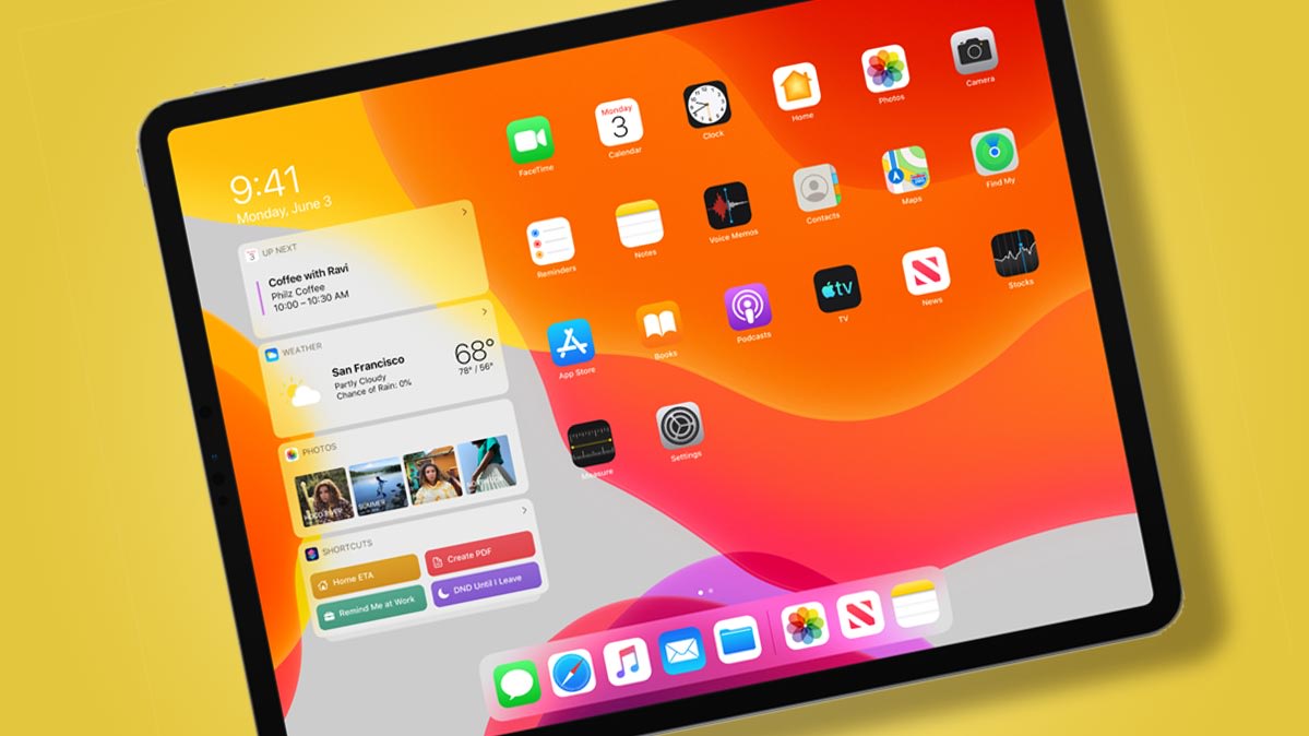 Un iPad con iPadOS