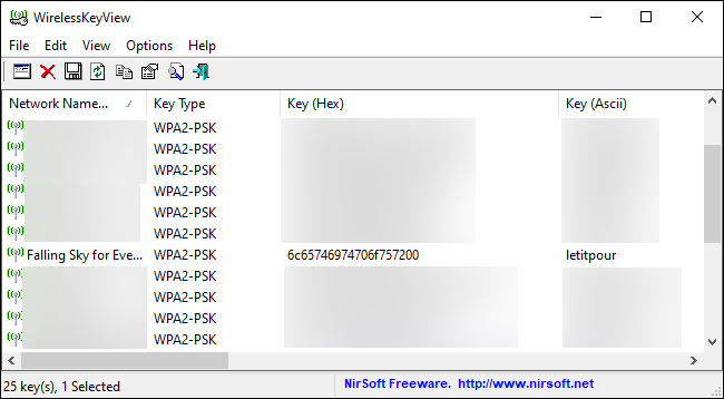 La schermata principale del software per scoprire la password del Wi-Fi
