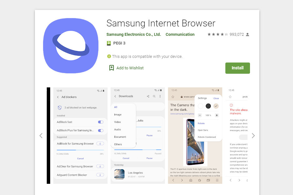 Samsung Internet Browser v11