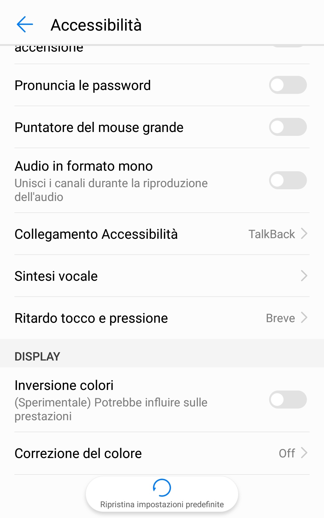 TalkBack: la voce per far leggere i messaggi