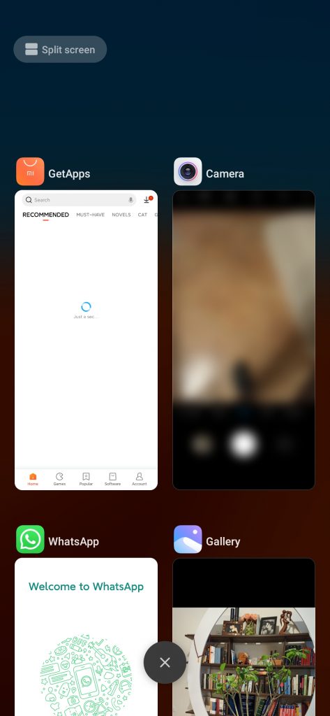 Screenshot miui 11 redmi note 8 pro - multi tasking