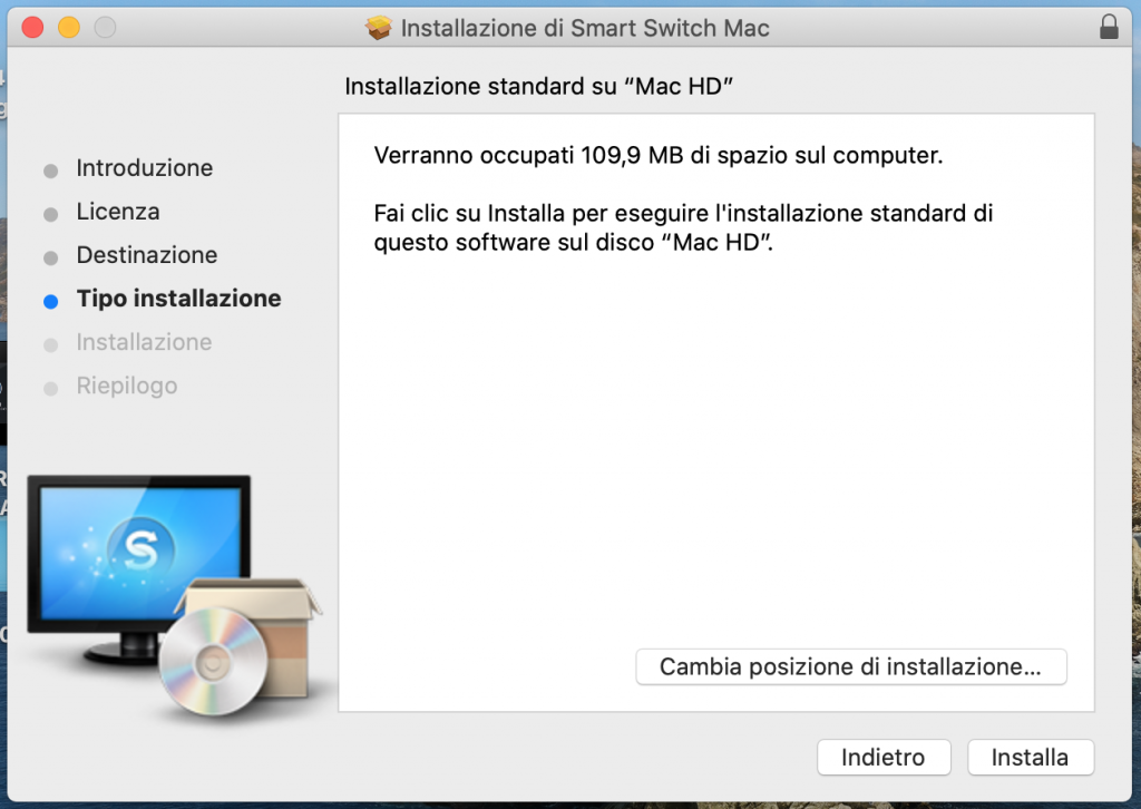 installazione samsung smart swtich su mac