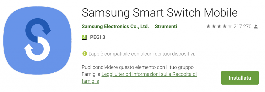 samsung smart switch mobile per samsung galaxy