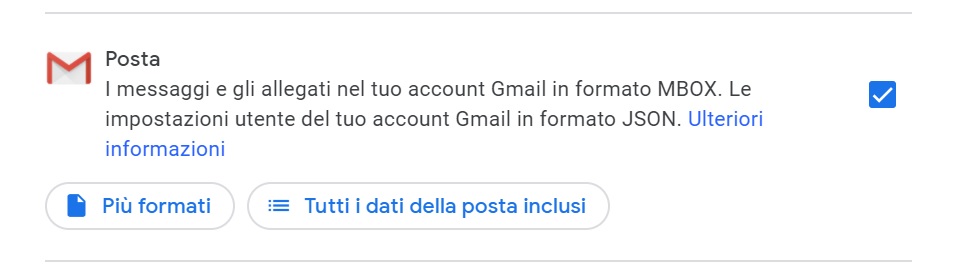 Backup dati Gmail