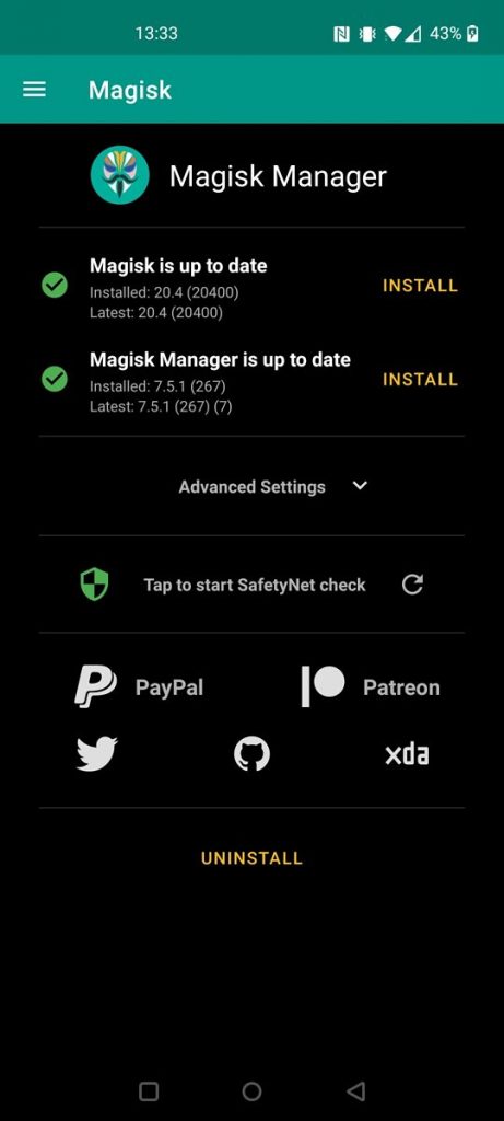 oneplus nord root magisk manager