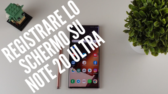 registrazione schermo note 20