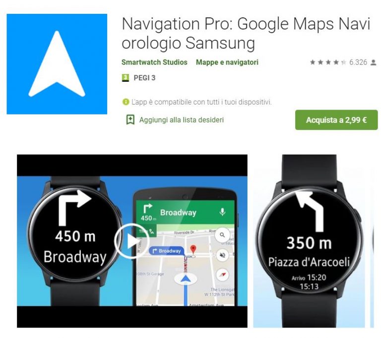 galaxy watch 3 google maps
