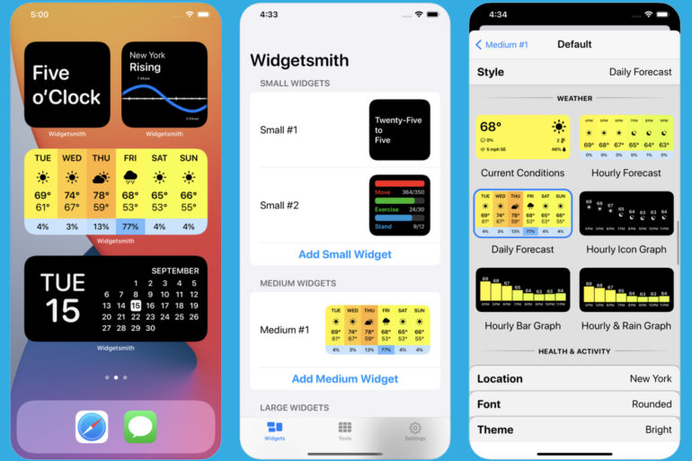widget personalizzati su iPhone utilizzando Widgetsmith