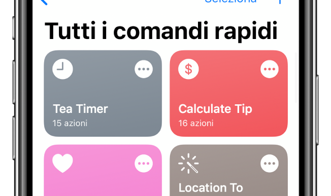 Comandi rapidi iphone