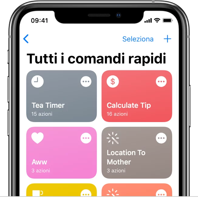 Comandi rapidi iphone