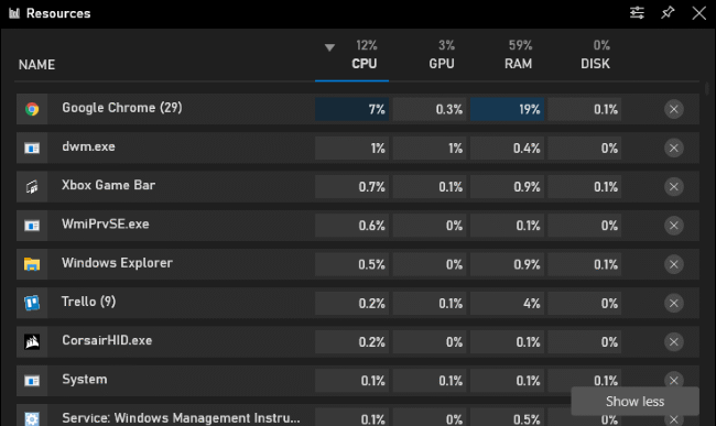 task manager per giochi