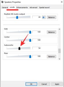 Diminuisci il volume del subwoofer