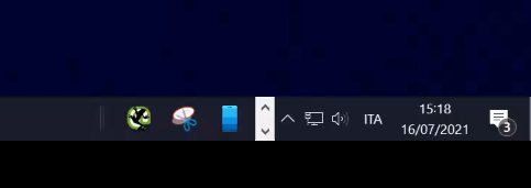 центрируйте значки на панели задач Windows 10 - приложение справа